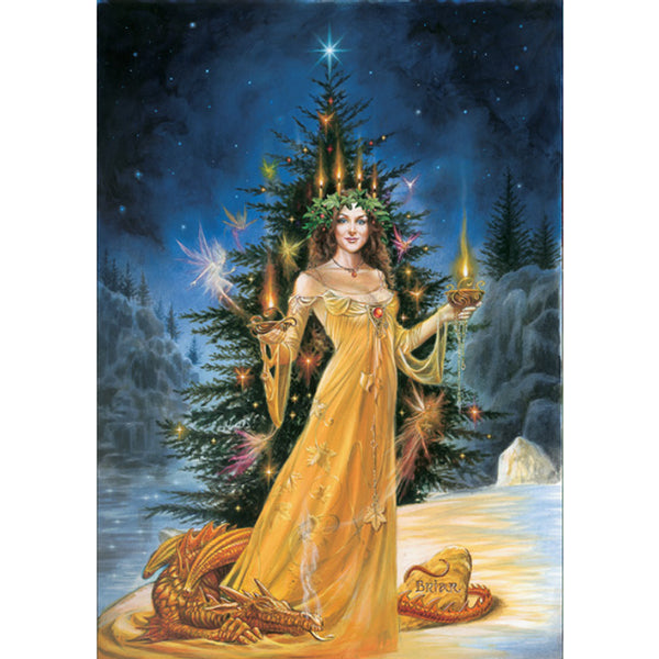 Lady of Lights Yule Card