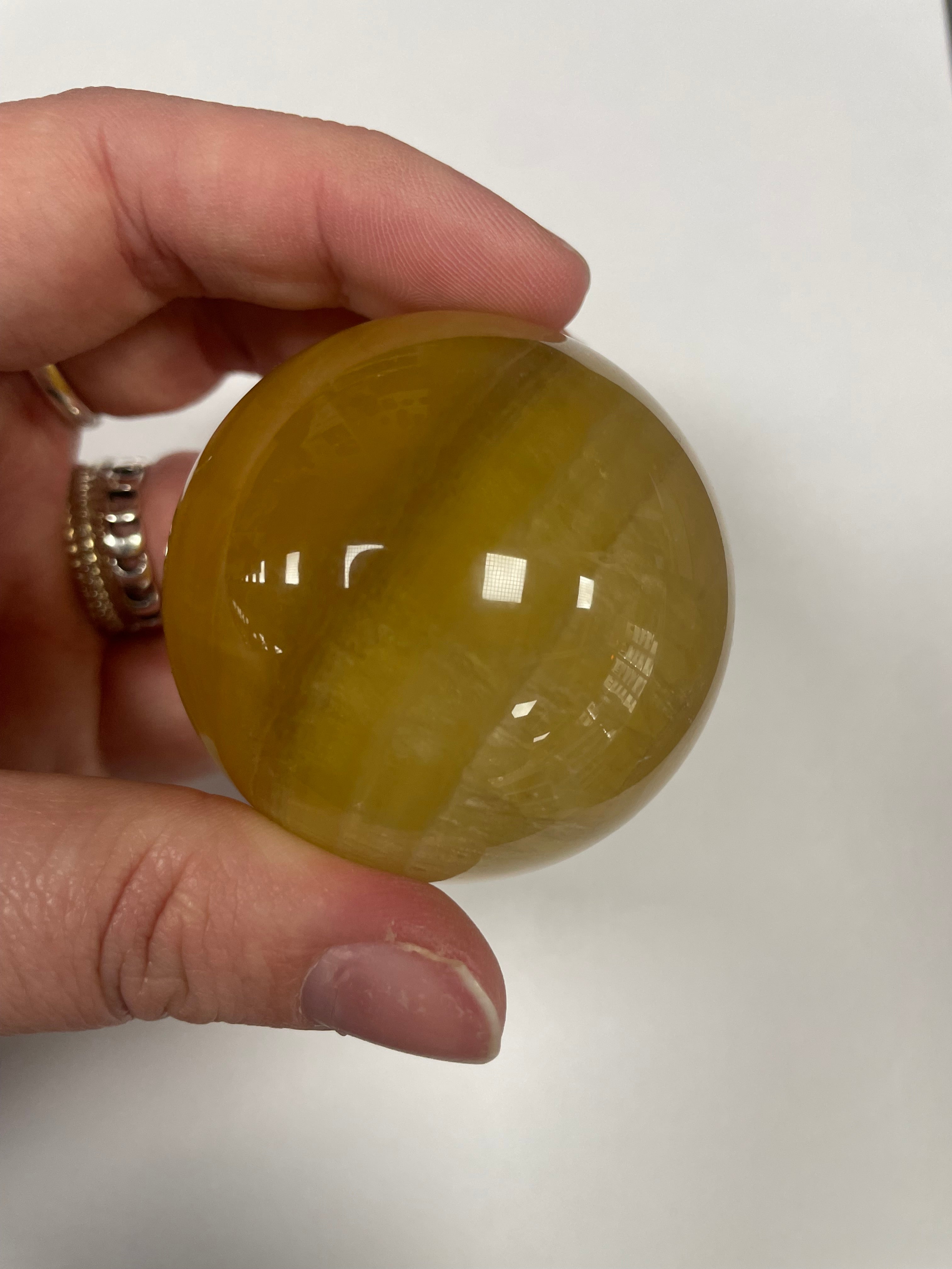 Yellow Fluorite Sphere