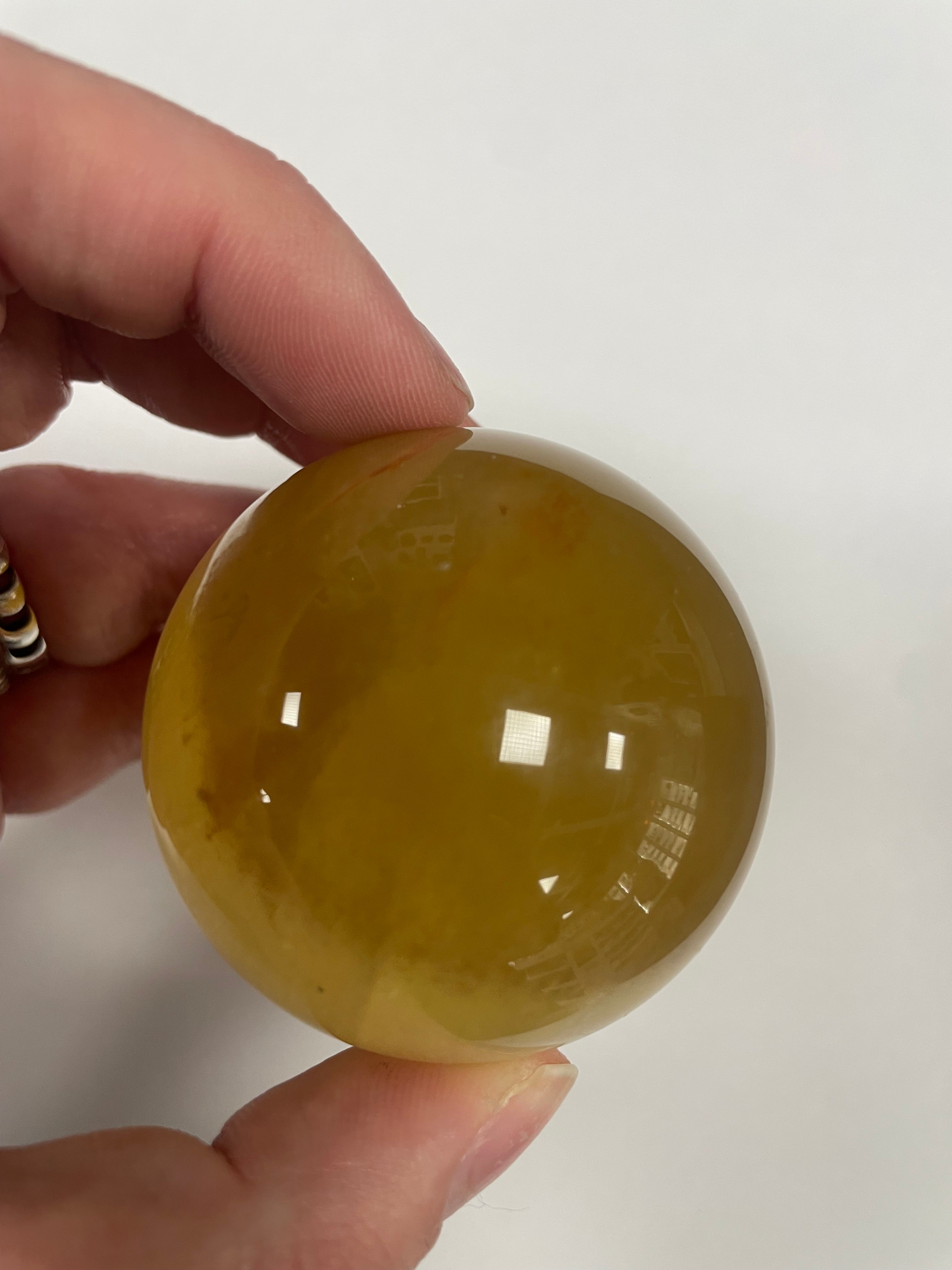 Yellow Fluorite Sphere