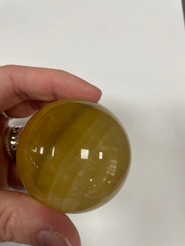 Yellow Fluorite Sphere