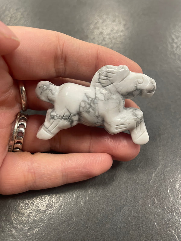 White Howlite Horse