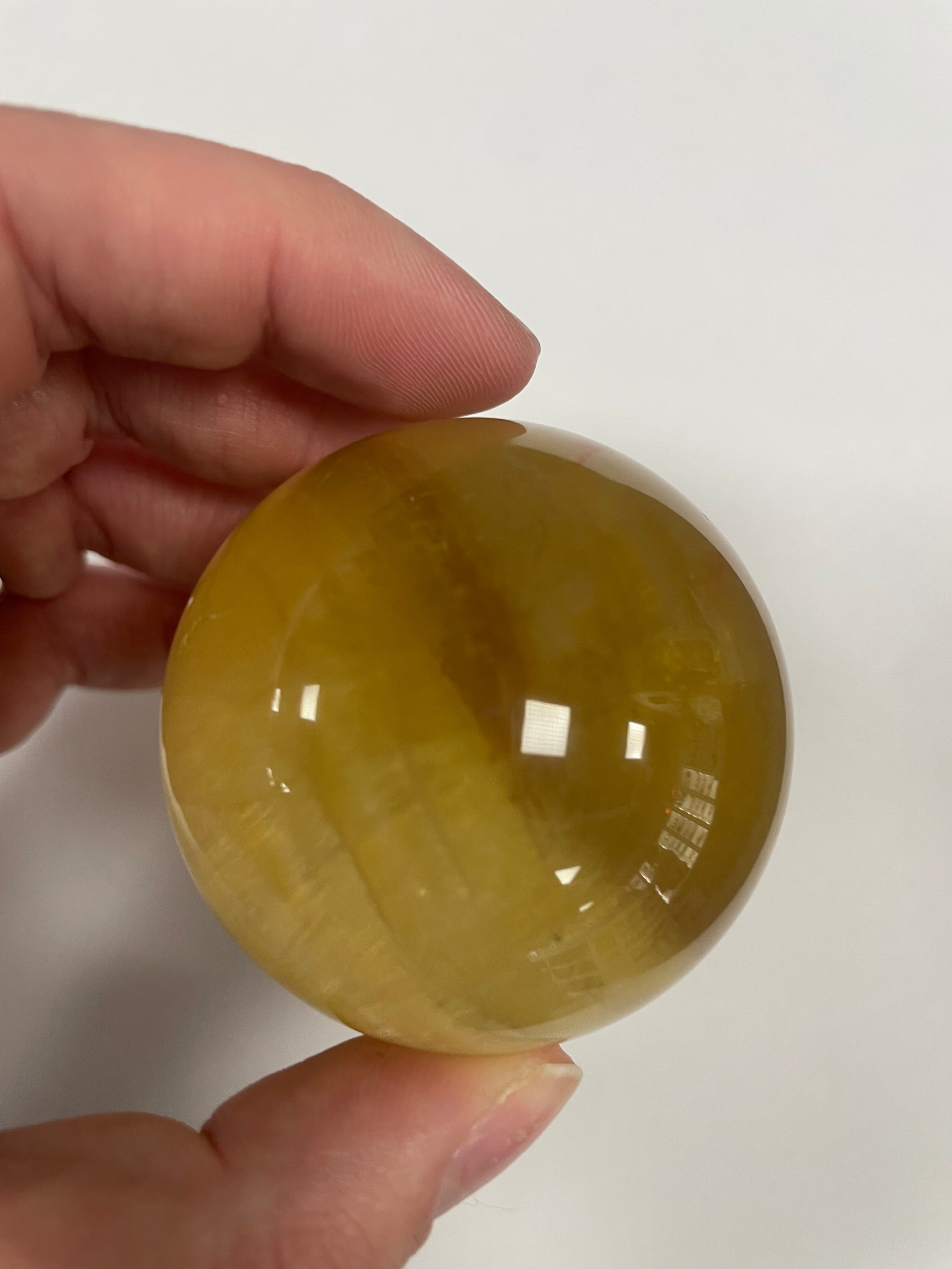 Yellow Fluorite Sphere