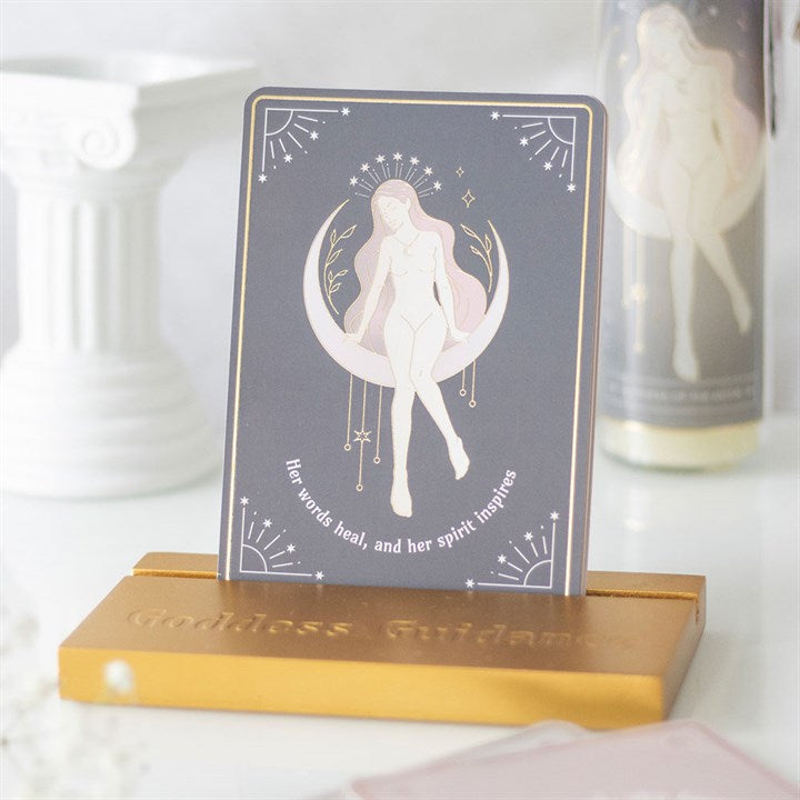 Goddess Energy Affirmation Cards & Wooden Stand