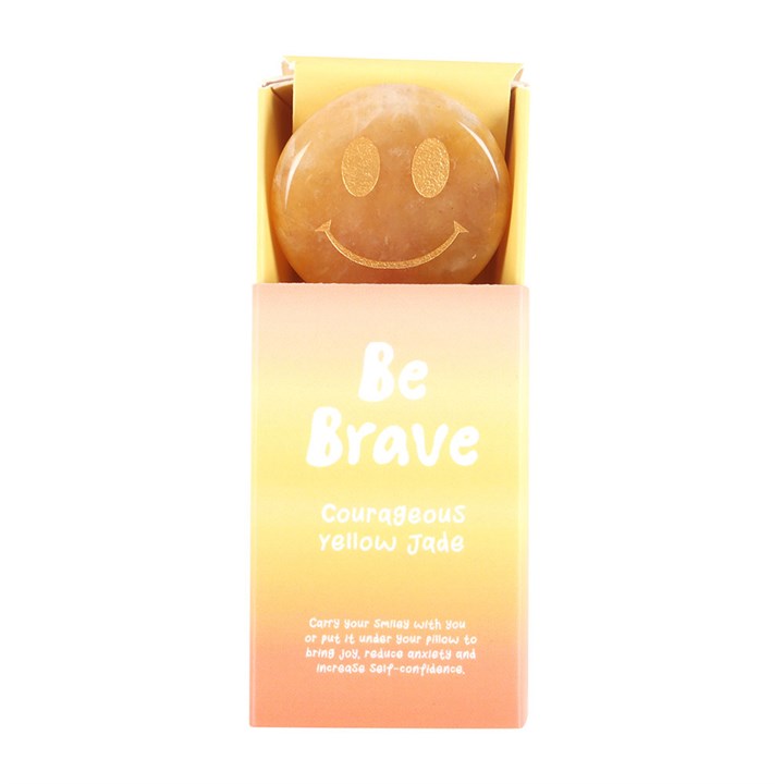 Be Brave Yellow Jade Happy Face