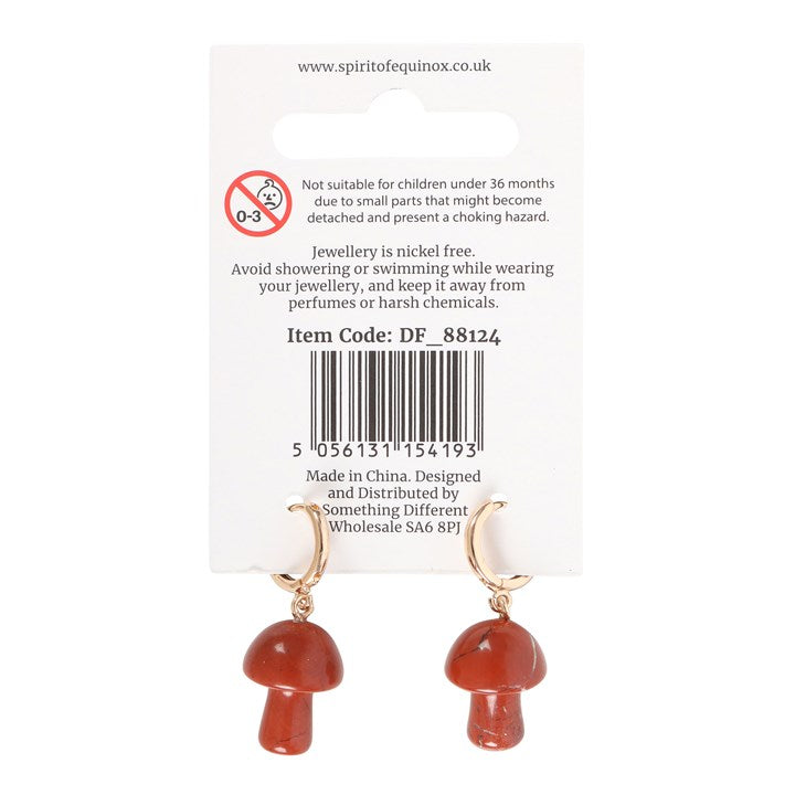 Red Jasper Mushroom Earrings