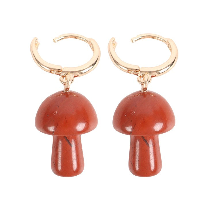 Red Jasper Mushroom Earrings