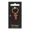 Red Jasper Mushroom Keyring