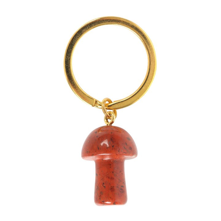 Red Jasper Mushroom Keyring