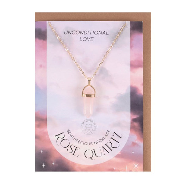 Rose Quartz Necklace Card