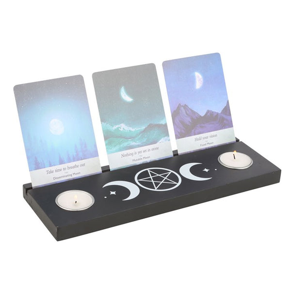 Black Triple Moon Card Holder