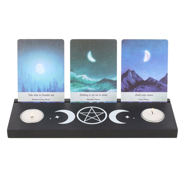 Black Triple Moon Card Holder