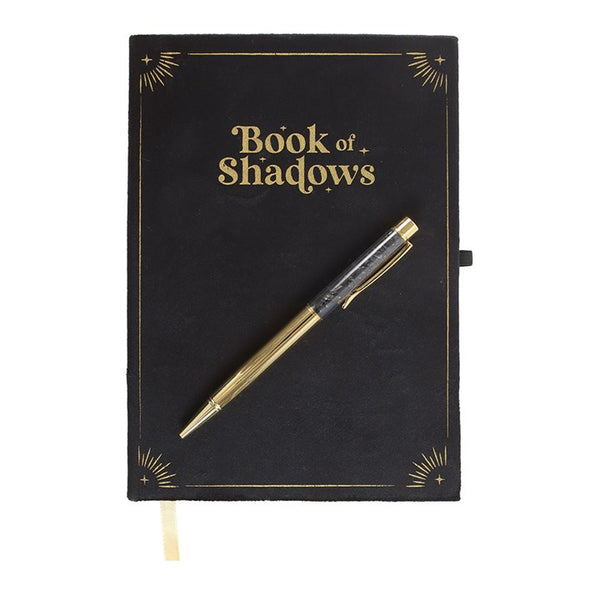 Book of Shadows Journal with Black Obsidian Pen