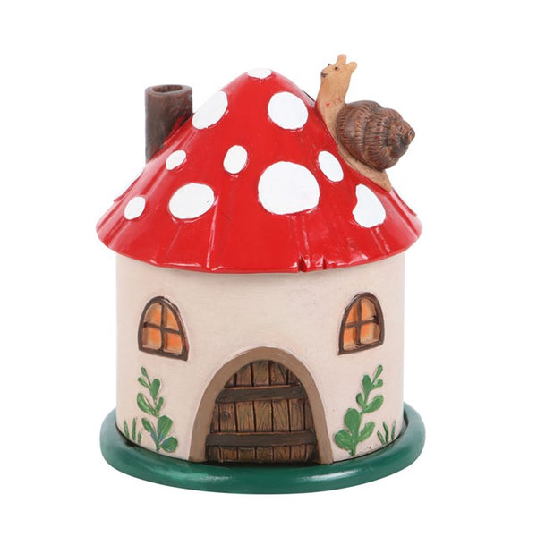 Mushroom House Incense Cone Holder