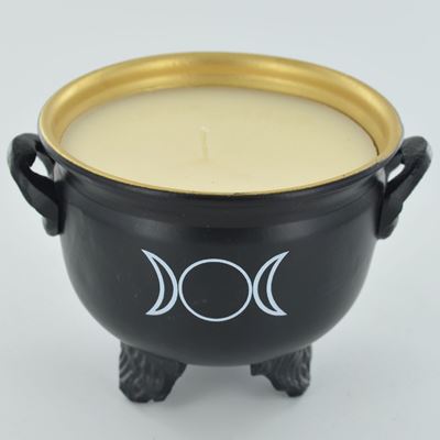 Triple Moon Cauldron with Soya Candle