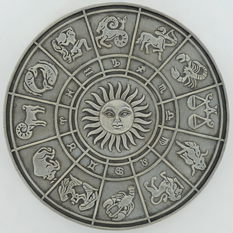 Sun and Zodiac Wall Plaque