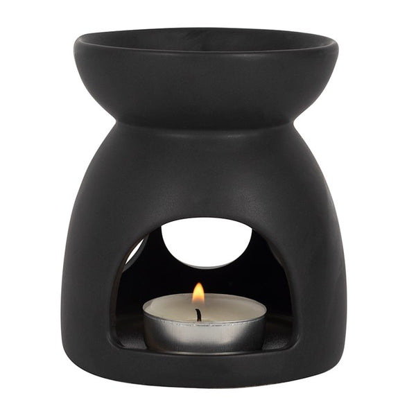 Black Triple Moon Oil Burner