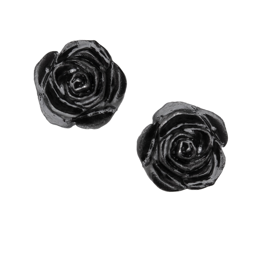 The Romance of Black Rose Studs