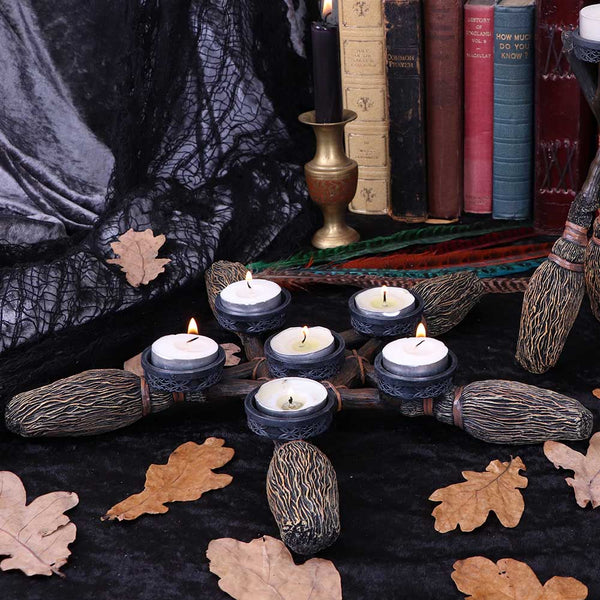 Broomstick Pentagram TLight Holder