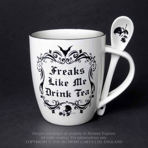 Freaks Like Me Drink Tea Mug & Spoon Set