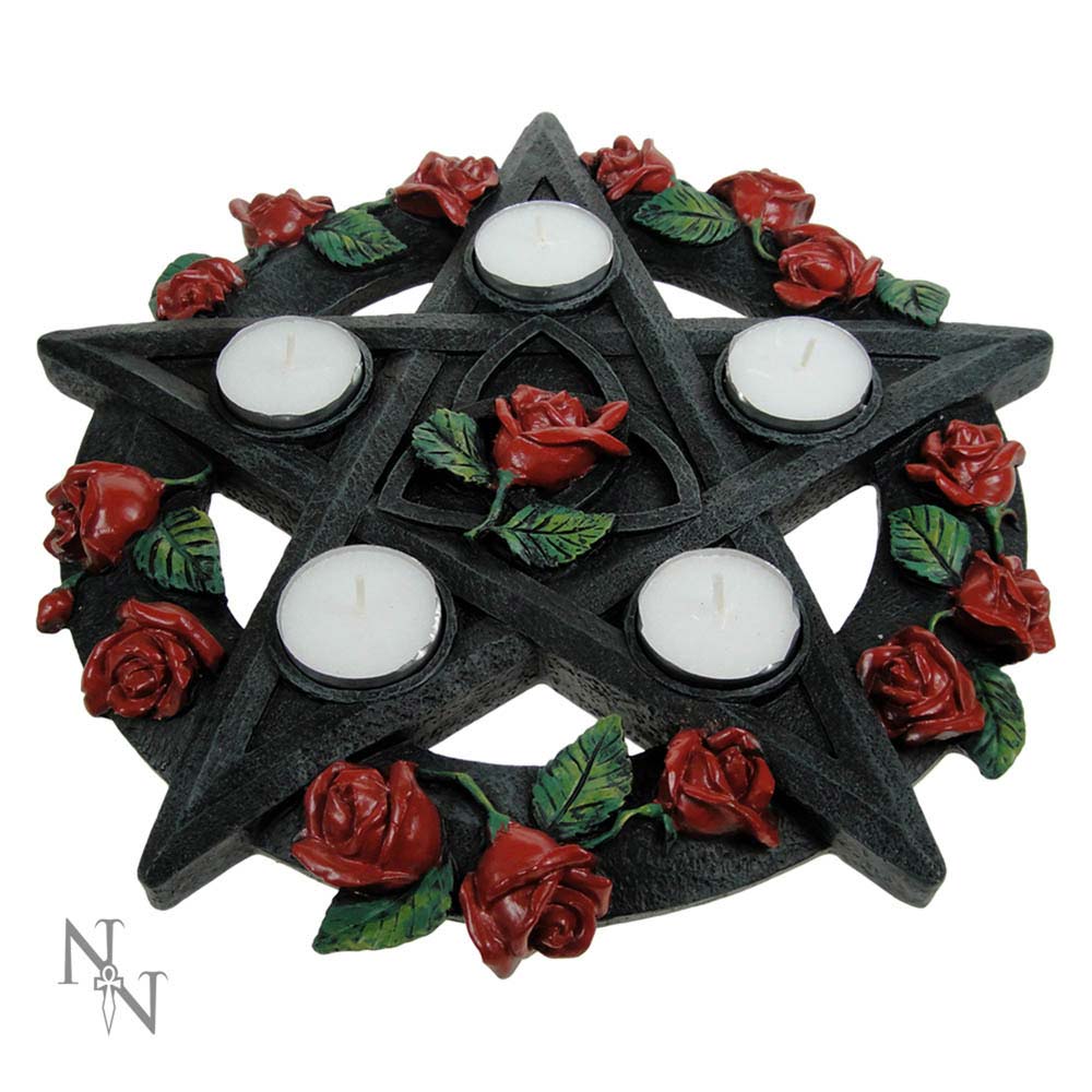 Pentagram Rose Tealight Hold