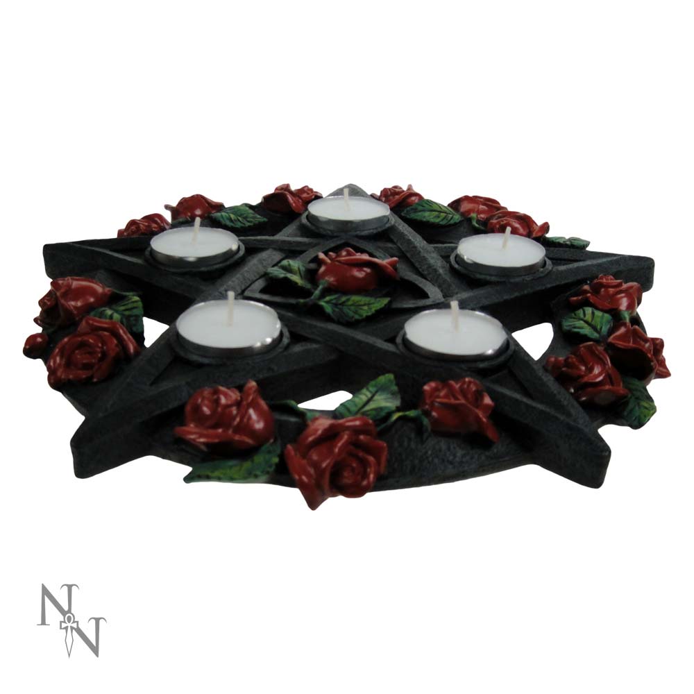 Pentagram Rose Tealight Hold