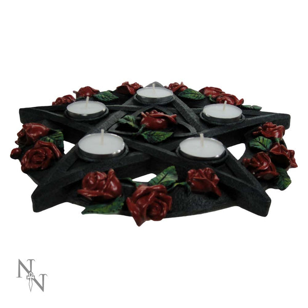 Pentagram Rose Tealight Hold