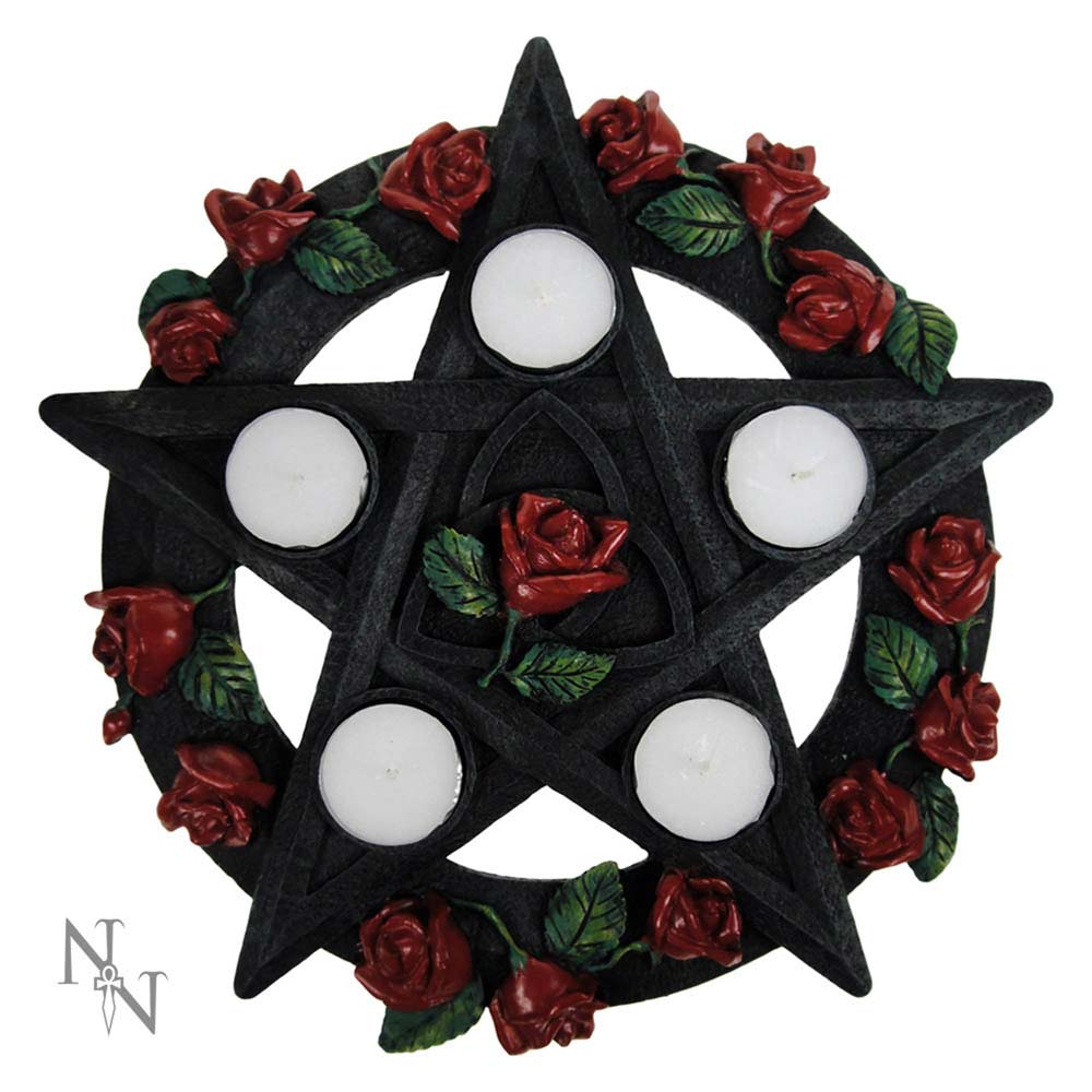 Pentagram Rose Tealight Hold